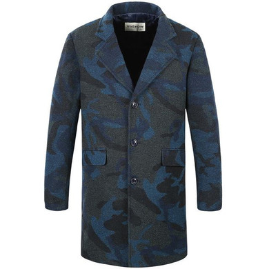 VIISHOW New Arrival Long Trench Coat Men Fashion Clothes Men Casual Brand Windbreaker Mens Camouflage Outerwear Coat F102853