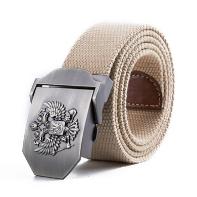 Unisex Russian National Emblem Canvas Tactical Belt High Quality Military Belts For Mens &amp; Women Luxury Patriot Jeans Belt
