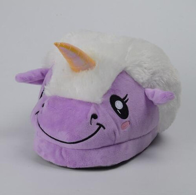 Unisex Plush Unicorn Cotton Home Slippers for White Despicable Winter Warm Chausson Licorne Indoor Christmas Slippers Size 36-41