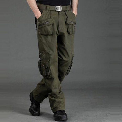 Unisex 101 Airborne TACTICAL PANTS Male Casual Cotton Combat Multi Pocket Trouser MILITARY Style Army Camouflage CARGO PANTS men