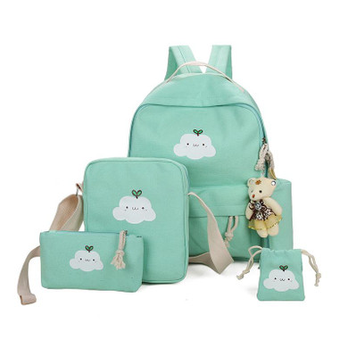 School bags for junior girls kids backpack set 4 pieces canvas school bag for kids and girls sturdy school backpack 5