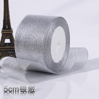 Satin silk Organza Polyester Ribbon Packing Material DIY Craft Decor Party Gifts package Wrapping Scrapbooking Gold Silver Color