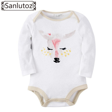 Sanlutoz Baby Romper Girl Cute Baby Clothes Jumpsuits Animal Deer Printing Costume Infant Clothing Winter Long Sleeve