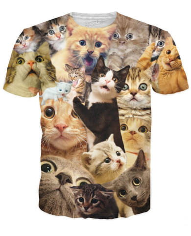 Alisister 2017 New 3d Cat T Shirt Printed Animal T-shirt Women Men Funny Clothing Harajuku Tee Shirt Casual Unisex 3d T Shirt
