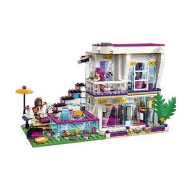 New 619pcs Friends Series Livi's Pop Star House Building Blocks Andrea mini-doll figures Toy Compatible With Legoingly