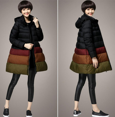 New 2017 Winter Women Parka Medium Long Duck Down A-line Jacket Plus Size Female Loose Coat Outerwear M~5XL High Quality Fashion