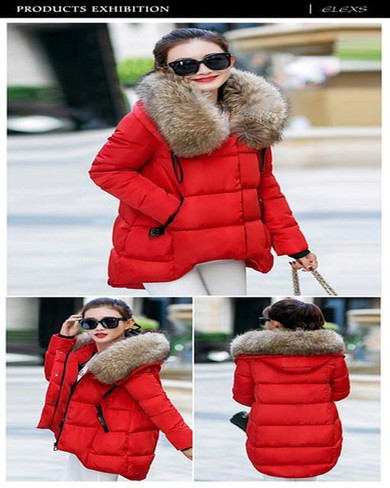 New 2017 winter jacket women Fur Collar / Big Fur Hood Thicken Winter Coat Women Parkas warm  Brand Parka Plus Size