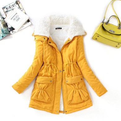 new 2017 winter cotton coat women slim plus size outwear medium-long wadded jacket thick hooded cotton wadded warm cotton parka
