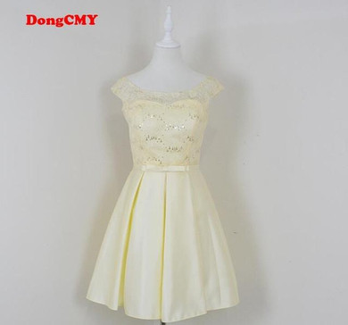new 2017 Vestido de Festa A-line lace-up short lace formal party dress prom dresses