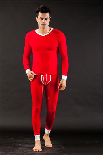 New ew Mens Long Johns Soft Modal Thermal Underwear Sets Winter Legging Men Warm Sexy V-Neck Long John For Man Sleepwear Set