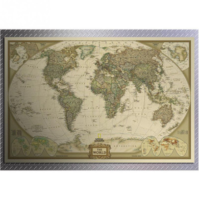 Nostalgia Style Global Map Wall Stickers Vintage Retro Kraft Paper World Map Antique Poster Wall Sticker Home Decora 69*51.5cm