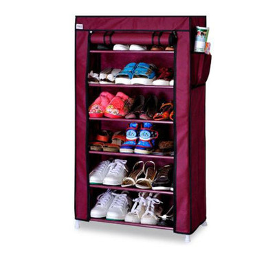 Nonwoven Shoes Rack Organizer Shelf 6-Tier Shoe Tower Shelf Storage Cabinet Shelf Shoe Cabinet Shoe Rack Store up to 24 Pairs