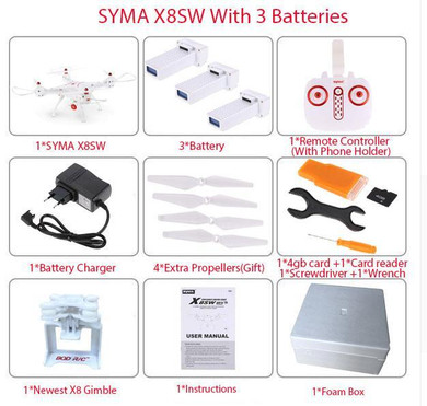 Newest SYMA X8SW RC Drone 2.4G 4CH 6-Axis Quadcopter With FPV Wifi Camera or Syma X8SC With 2.0MP HD Camera Rc Helicopter Drone