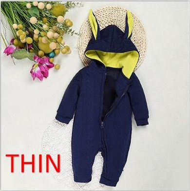 DLY072 Winter Thick Baby Rompers Climbing Clothes Boys Girls Newborn Coverall Warm Knitted Sweater Animal Cotton Hooded  Jackets
