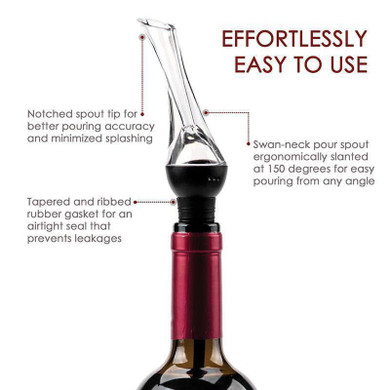 Red Wine Aerator&amp;Pourer Decanter Whiskey Aerating Spout Pourer Home Party Banquet Barware Kitchenware Bar Tools Wine Accessories
