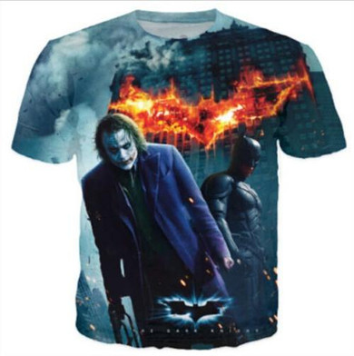 Raisevern New The Joker 3d T Shirt Funny Comics Character Joker With Poker 3d T-shirt Summer Style Outfit Tees Top Full Printing
