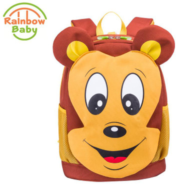 Rainbow Baby Cartoon Mouse Kids Baby Bag Waterproof Ultra-Light Anti-lost Rope Child's Snack bag Boys Girls School Backpack Bags