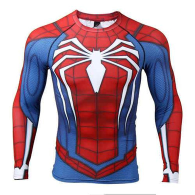 Raglan Sleeve Spiderman 3D Printed T shirts Men Compression Shirts 2017 NEW Crossfit Tops For Male Fitness BodyBuilding Clothing