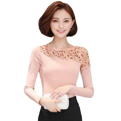 Lace Patchwork Sheer Mesh Blouse Shirt Women Long Sleeve Tops Autumn Winter 2017 Fall Korean Style Fitness Ladies Office Shirts Lace Patchwork Sheer Mesh Blouse Shirt Women Long Sleeve Tops Autumn Winter 2017 Fall Korean Style Fitness Ladies Office Shirts