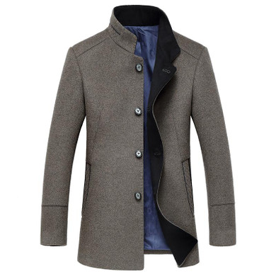 KOLMAKOV 2017 new winter high quality Men's business casual stand collar trench coat,fashion 50% Woolen windbreaker jacket coats