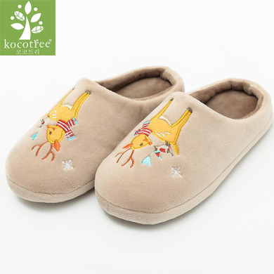 Kocotree Children Warm Winter Cotton Slippers Kids Cartoon Chicken Home Furnishing Shoes Baby Boys Girls Indoor Antiskid Slipper