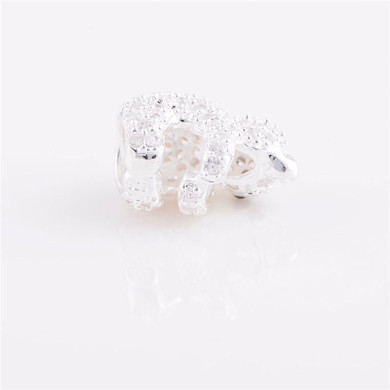 Koala Animals Pave CZ Beads Fit Pandora Charm Bracelet  925 Sterling Silver Jewelry Bead DIY Silver Fashion Jewelry XS174