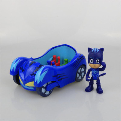 Big Size 3pcs Cars and 3pcs dolls Characters Catboy Gekko Cloak Action Figure freddy Toys Boy Gift Birthday Christmas