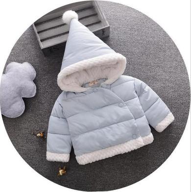 Hot Sale Warm Winter Baby Girls Outerwear With Fleece Thicken With Hooded Baby Girls Parkas Children's Cotton-padded Clothes