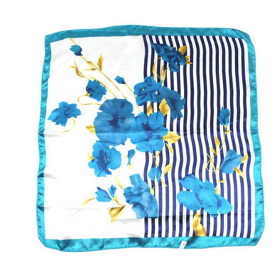 Hot Sale Square Scarf Women Fashion Four Seasons Shawl Wraps Stripe Scarves Satin Silk Soft Scarves Lady Islamic Hijab #Zer