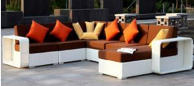 Hot Sale patio outdoor furniture white sofa sets modern modular sofa