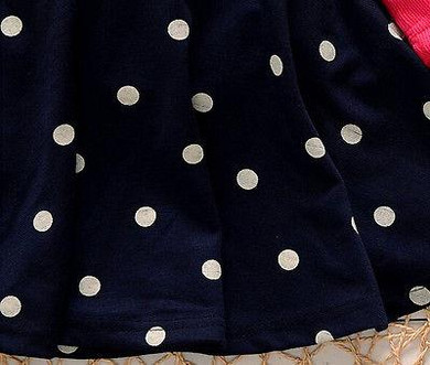 2017 Korean Fashionable girls frock hot children clothes polka dot dress girls baby clothing autumn kids wear child dresses