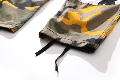 2017 Fashion Cargo Pants Men Pink Yellow Camouflage Pants Men High Quality US Size Loose Hip Hop Sweatpants Casual pants