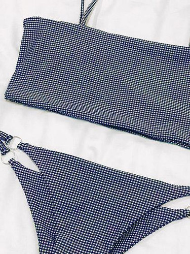 Chicnico Come With Me Gingham Bikini Set