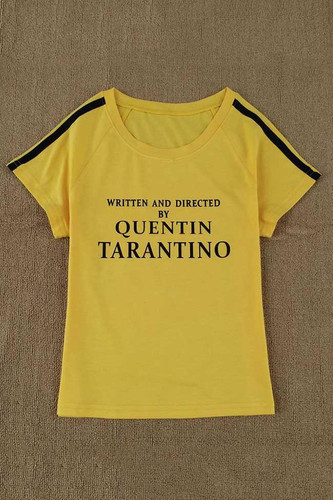 Chicnico Casual Letter Printed Yellow Tee