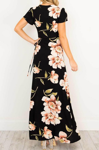 Chicnico Boho Floral Printed Maxi Dress