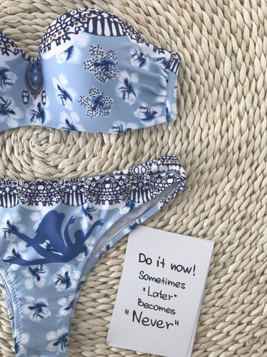 Chicnico Boho Floral Print Chic Swimwear Bikini Set