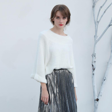 CHICEVER Off Shoulder Sexy Sweaters for Women Slash Neck Knitting Pullover Female Tops Batwing Flare Sleeve Casual Jumper Autumn