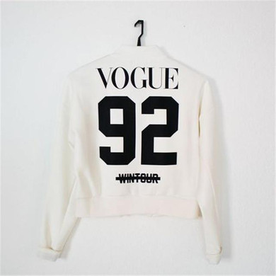 Chicanary New Women Vogue 92 Printed Coat Jacket Casual Short Cardigan Baseball Coat Bomber Jacket Chaquetas