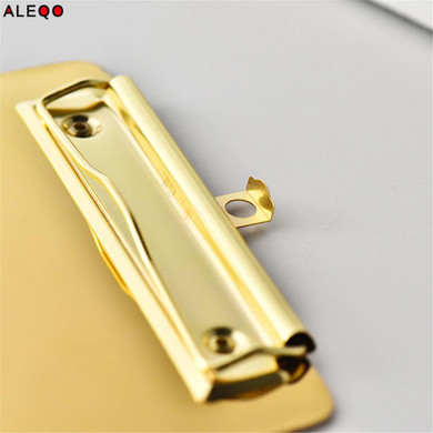 Chic Nordic Metal Gold Office Table Storage Scandinavian Vogue Elegant Luxury Office File Note Desk Storage Pad Organizer Decor