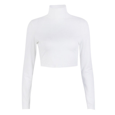 Trendy Women clothes Casual Long Sleeve Turtle Neck pullover solid Shirts sexy Polyester Blouses one pieces