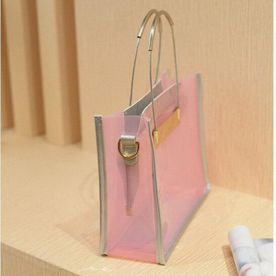 Transparent Women Handbag Purse Solid Casual Tote Shoulder Bag Jelly Composite Bags Teenager Girl Small 2017 Fashion Summer