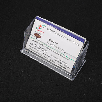 Transparent Clear Plastic Business Card Holder Desktop Counter Display Stand
