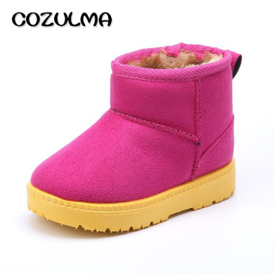 COZULMA Kids Baby Toddler Shoes Child Winter Warm Snow Boots Shoes Plush Thicker Sole Boys Girls Snow Boots Shoes Big Size 22-38