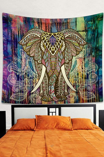 Colorful Elephant Beach Towel