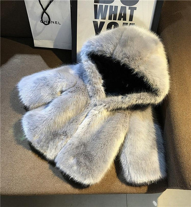 Cold Winter Boys Girls Fur Coats Parkas Faux Fur Jackets For Girls Baby Boy Thicken Warm Hooded Coat Kids Snow Wear Outerwear