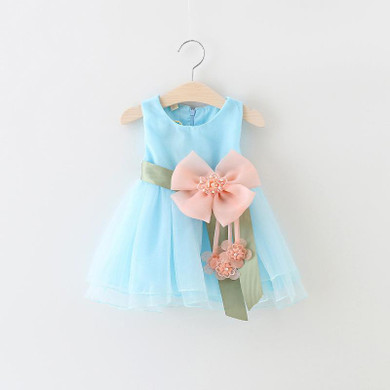 Malayu Baby 2017 New Girls Birthday Party Dresses baby girl's flowers Infant dress cute Children's dresses baby clothes