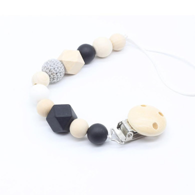 Make Soother Clips Baby Dummy Clips Baby Teething Toys heart Shaped Baby Shower Gifts Wood Toy Car Hanging