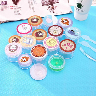 3 Size Cartoon Portable Plastic Cosmetic Empty Jar Pot Box Makeup Nail Art Cosmetic Bead Storage Container Round Bottle