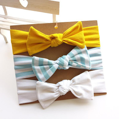 3 pieces/lot New Baby Headband Cotton Bow Kids Girls Headwear Kids Children Hair Accessories Baby Shower Gift Infant Supplies