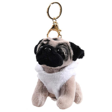 RYRY 13cm 7 colors cute plush puppy bag pendant dolls dog keychains for friend gift toy 2018 new year gift